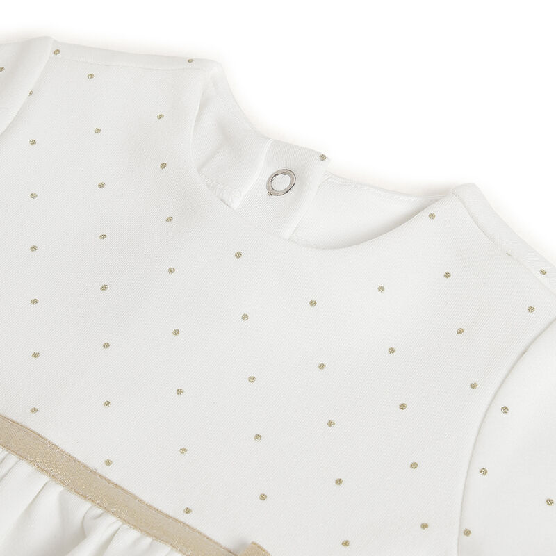 Girls Bronze Printed Long Sleeve Dress image number 2